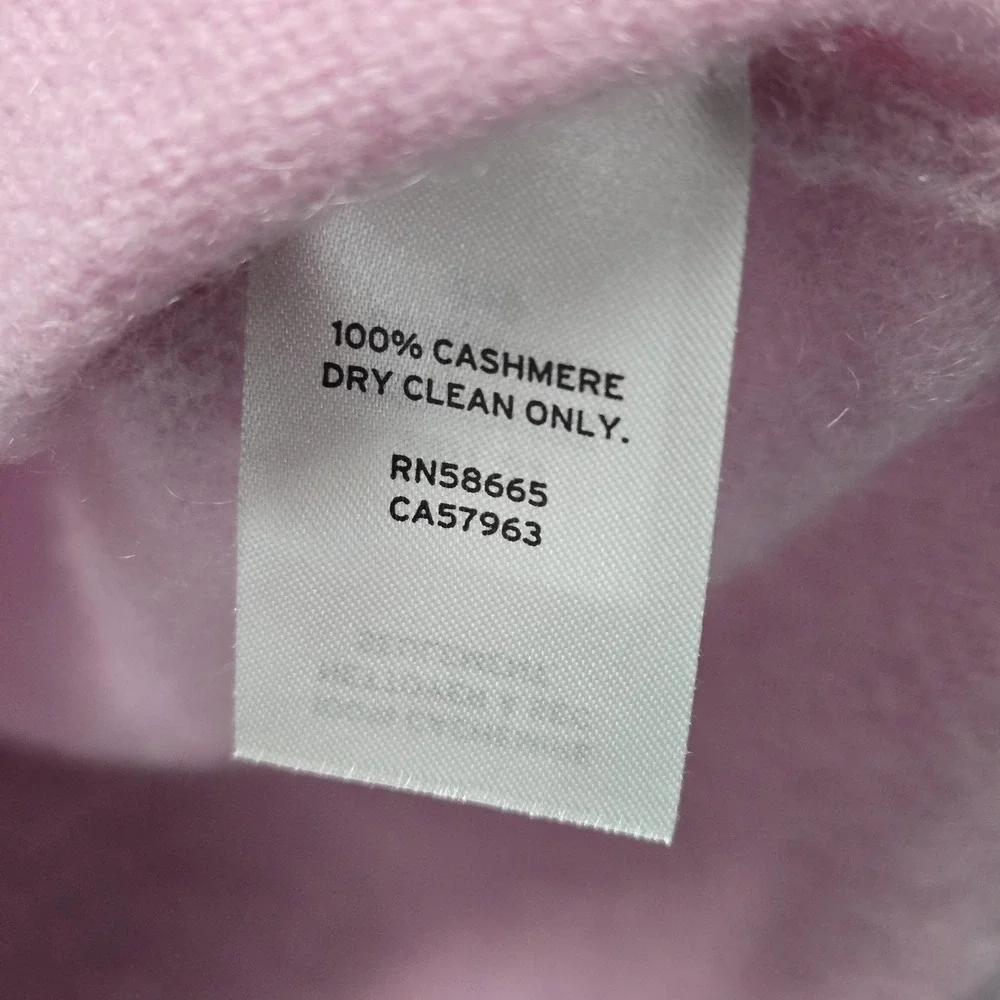 Nordstrom Sweater Pullover Womens L Pink 100% Cashmere‎ Turtleneck Lightweight